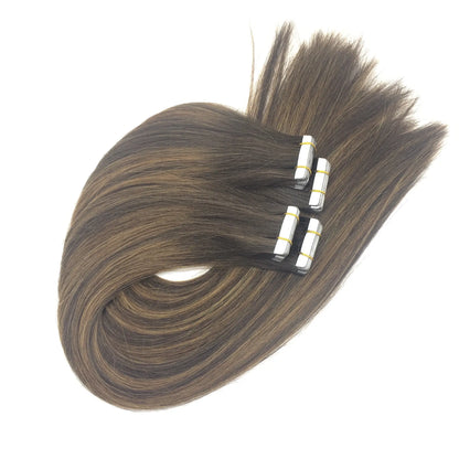 Dark rooted balayage tape hair extensions for wholesale