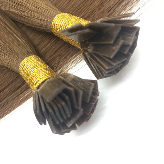Flat tip hair extensions remy human hair