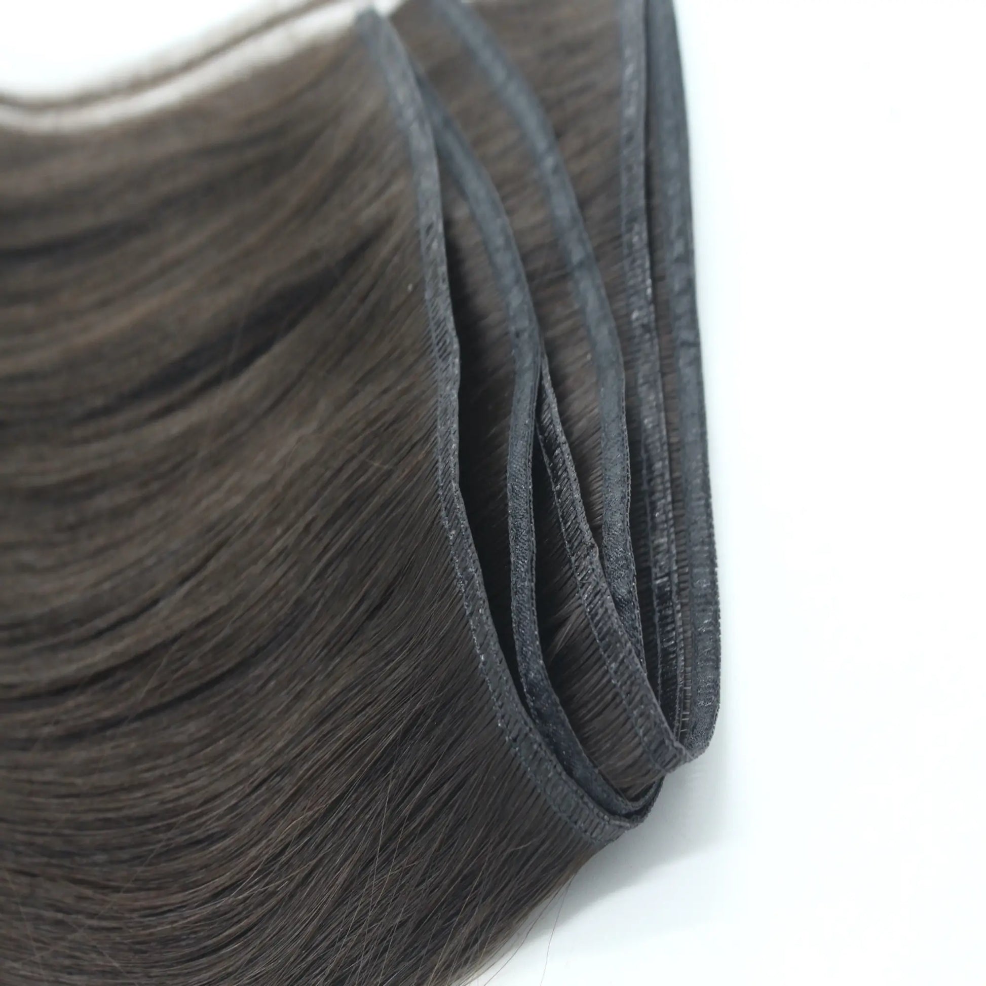 Flat weft hair extensions lace base