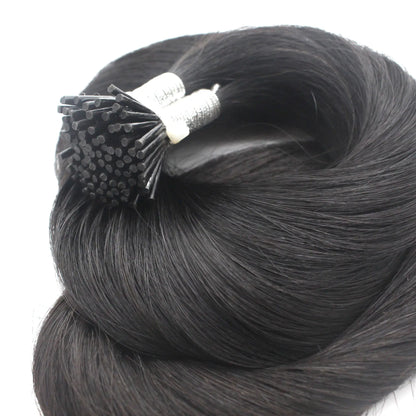 I tip hair extensions black hair