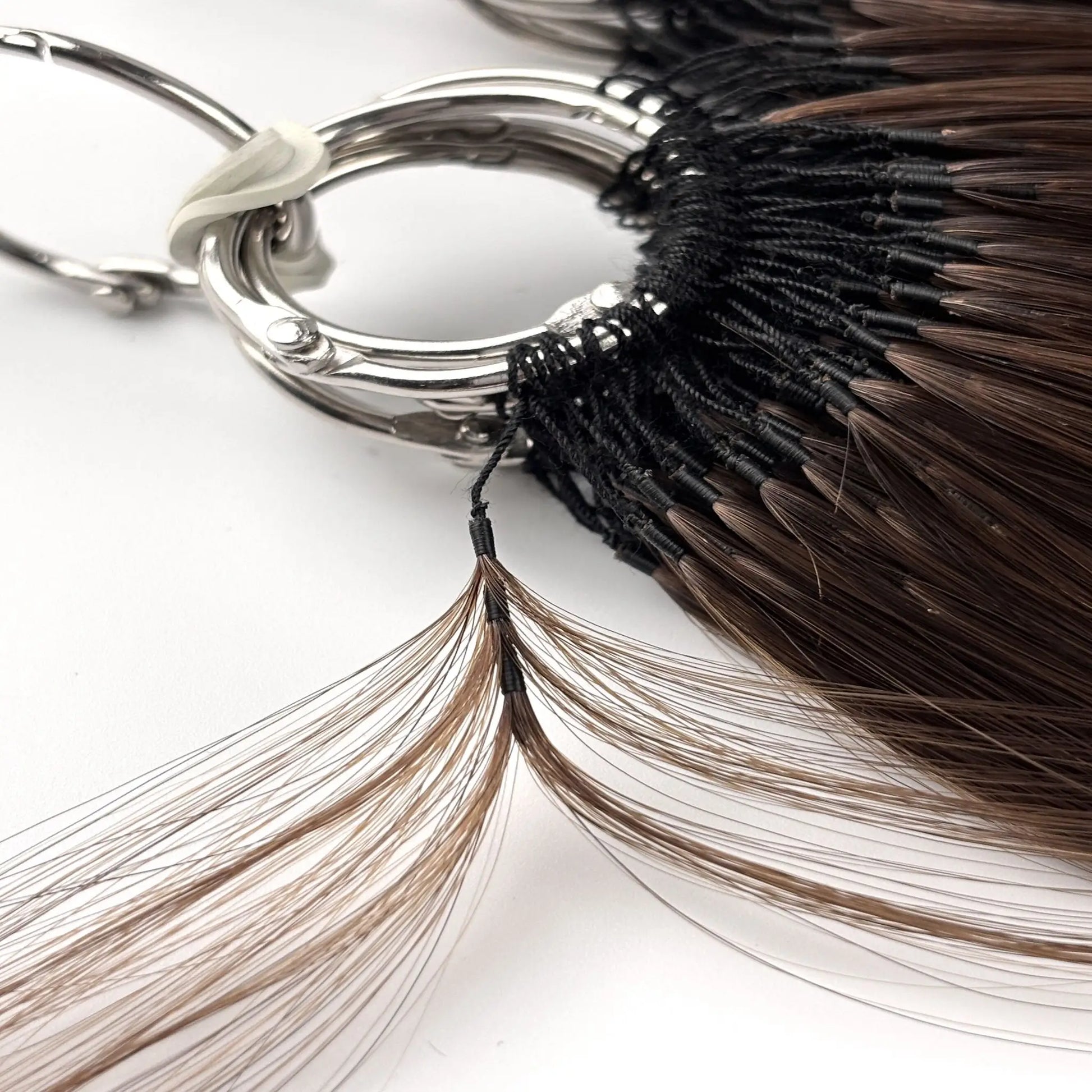 Machine-tied feather crochet extensions three knots Per strand