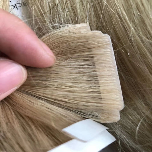 Seamless tape hair extensions